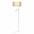 Lampa podłogowa MARSHALL Biały/RATTAN 1xE27 + 1x mini GU10 MLP7492 Milagro