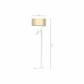 Lampa podłogowa MARSHALL Biały/RATTAN 1xE27 + 1x mini GU10 MLP7492 Milagro