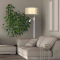 Lampa podłogowa MARSHALL Biały/RATTAN 1xE27 + 1x mini GU10 MLP7492 Milagro