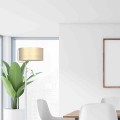 Lampa podłogowa MARSHALL Biały/RATTAN 1xE27 + 1x mini GU10 MLP7492 Milagro