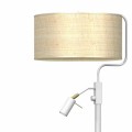 Lampa podłogowa MARSHALL Biały/RATTAN 1xE27 + 1x mini GU10 MLP7492 Milagro
