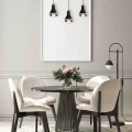 Lampa wisząca HOLLY Czarny/Drewno 3xE27 60W MLP6256 Milagro