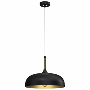 Lampa wisząca LINCOLN Czarny/Złoty 1xE27 35cm MLP8030 Milagro
