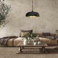Lampa wisząca LINCOLN Czarny/Złoty 1xE27 35cm MLP8030 Milagro