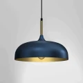 Lampa wisząca LINCOLN Niebieski/Złoty 1xE27 35cm MLP8033 Milagro