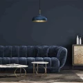 Lampa wisząca LINCOLN Niebieski/Złoty 1xE27 35cm MLP8033 Milagro