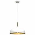 Lampa wisząca LINCOLN Biały/Złoty 1xE27 35cm MLP8031 Milagro