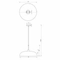 Lampa wisząca LINCOLN Biały/Złoty 1xE27 35cm MLP8031 Milagro