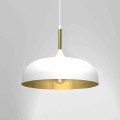 Lampa wisząca LINCOLN Biały/Złoty 1xE27 35cm MLP8031 Milagro