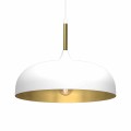 Lampa wisząca LINCOLN Biały/Złoty 1xE27 35cm MLP8031 Milagro