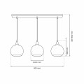 Lampa wisząca MONTE Złoty 3xE27 MLP8402 Milagro