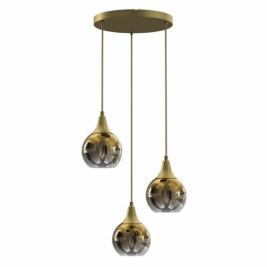 Lampa wisząca MONTE Złoty 3xE27 MLP8403 Milagro