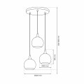 Lampa wisząca MONTE Złoty 3xE27 MLP8403 Milagro