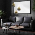 Lampa wisząca MONTE Złoty 3xE27 MLP8403 Milagro