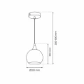 Lampa wisząca MONTE Złoty fi 200 1xE27 MLP8400 Milagro