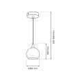 Lampa wisząca MONTE Srebrny fi 150 1xE27 MLP8321 Milagro