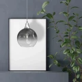 Lampa wisząca MONTE Srebrny fi 200 1xE27 MLP8320 Milagro