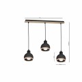 Lampa wisząca OVAL Czarny 3xE27 MLP7046 Milagro