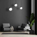 Lampa wisząca SFERA Czarny 3xE14 MLP7237 Milagro