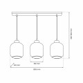 Lampa wisząca SOMBRA AMBER 3xE27 MLP8371 Milagro