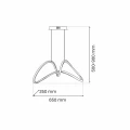 Lampa wisząca TESORO Złoty 48W LED ML7953 Milagro