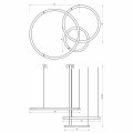 Lampa wisząca GALAXIA Czarny 85W LED ML8789 Milagro