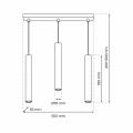 Lampa wisząca HUDSON Czarny 3xGU10 MLP8792 Milagro