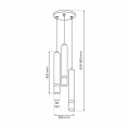 Lampa wisząca JOKER Zielony/Złoty 3xGU10 MLP8919 Milagro