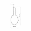 Lampa wisząca Saturno Złoty 46W LED ML8857 Milagro