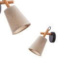 Kinkiet ścienny z lnianym kloszem w kolorze szaro bezowym VAIO NATURE 573 TK Lighting