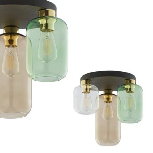 Lampa sufitowa MARCO GREEN z trzema szklanymi kloszami TK Lighting