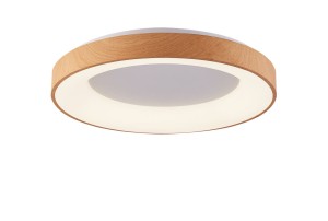 Lampa sufitowa / plafon SANTANA TOP 80 CCT Drewno / biały Sterowana pilotem AZ4997 AZzardo