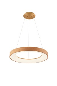 Lampa wisząca SANTANA PENDANT 60 CCT Drewno / biały Sterowana pilotem AZ5010 AZzardo