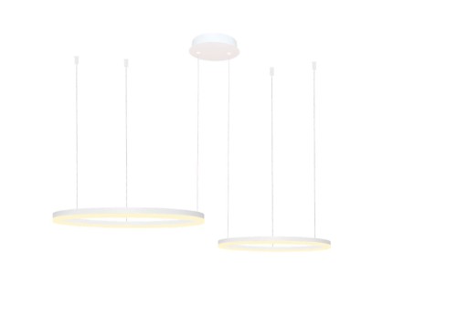 Lampa wisząca HALO PENDANT 80+60 CCT Biały Sterowanie pilotem AZ4977 AZzardo