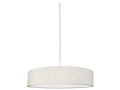 Lampa wisząca TURDA WHITE III z białej tkaniny z abażurem o średnicy 50cm Nowodvorski