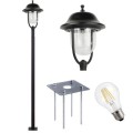 Lampa parkowa ogrodowa hermetyczna czarna 11W słup oświetleniowy 3m