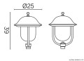 Lampa parkowa ogrodowa hermetyczna czarna 11W słup oświetleniowy 3m
