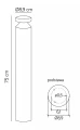Lampa stojąca słupek ogrodowy Delta DL-750 SU-MA