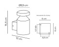 Lampa ścienna kinkiet Delta DL-K100 SU-MA