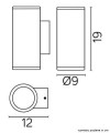 Lampa ścienna kinkiet Adela Midi M1457 DG SU-MA