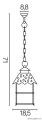 Lampa wisząca zewnętrzna CADIZ K 1018/1/Z SU-MA