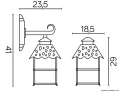 Lampa ścienna kinkiet CADIZ K 3012/1/Z SU-MA