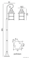 Lampa stojąca ogrodowa Cadiz K 5002/1/Z SU-MA