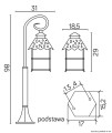 Lampa stojąca ogrodowa CADIZ K 5002/3/Z SU-MA