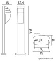 Lampa stojąca ogrodowa CITY 11836 R BL SU-MA