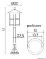 Lampa stojąca ogrodowa CORDOBA II K 5002/3/TD SU-MA