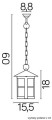 Lampa wisząca zewnętrzna CORDOBA K 1018/1/T SU-MA