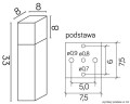 Lampa stojąca słupek ogrodowy Cube CB-330 AL SU-MA