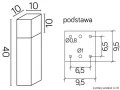 Lampa stojąca słupek ogrodowy Cube Max CB-MAX 400 BL SU-MA