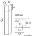 Lampa stojąca słupek ogrodowy Cube Max CB-MAX 700 BL SU-MA